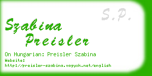 szabina preisler business card